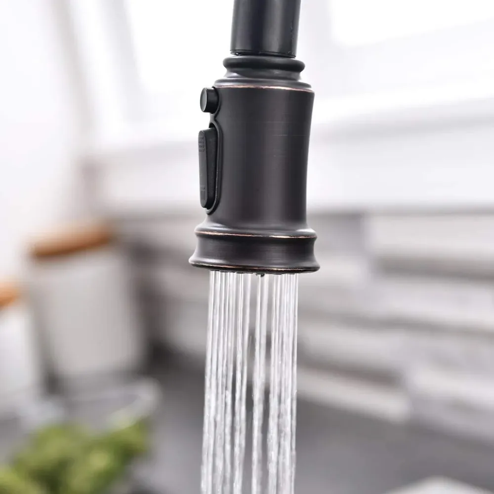 APPASO 3-Fonction Pull Down Kitchen Robinet Spray Tête Remplacement Huile frottée Cuivre étain APSP135ORB
