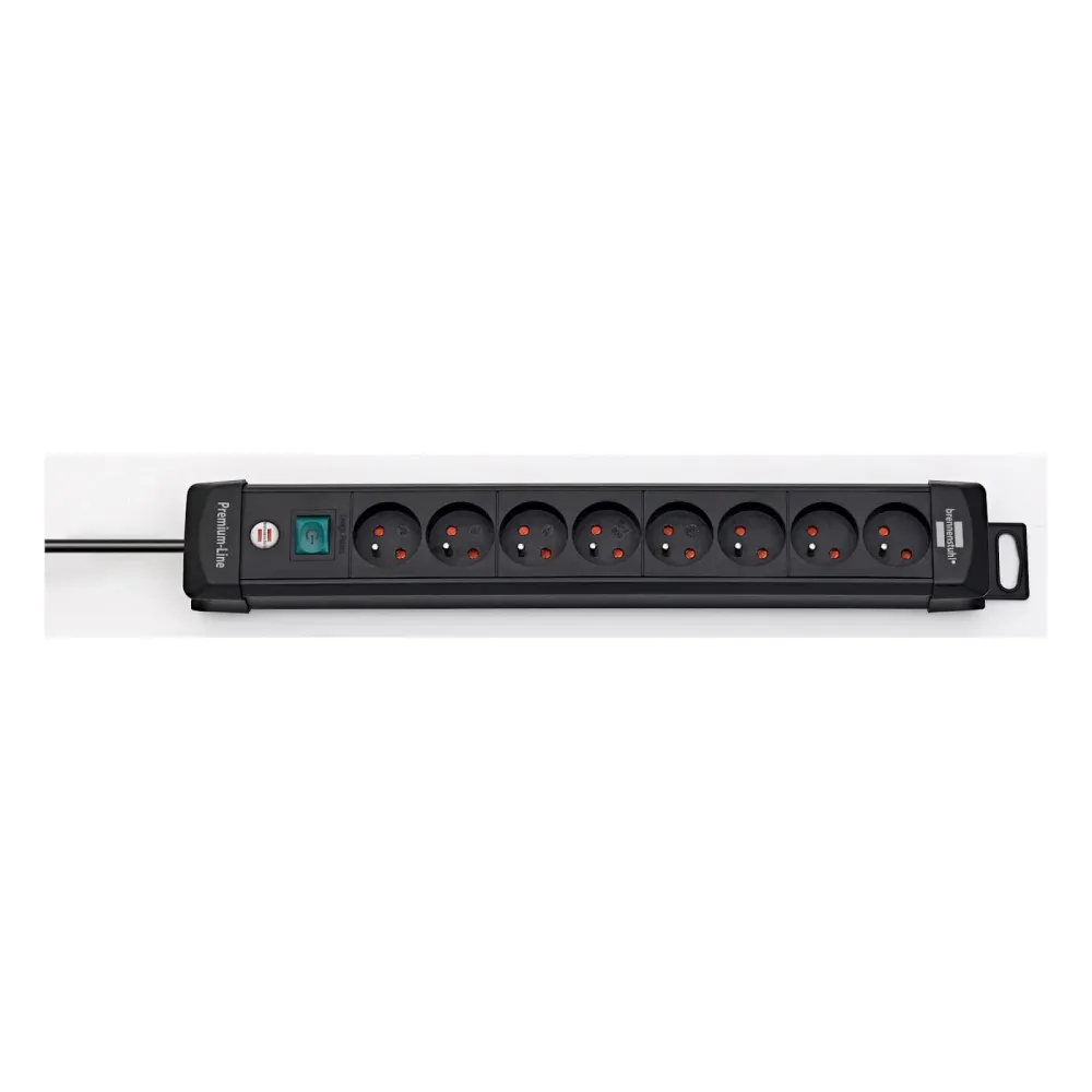 Adaptateur C13 vers C14 MULTIPRISE PREMIUM-PLUS 8 PRISES + 3M DE CABLE NOIR