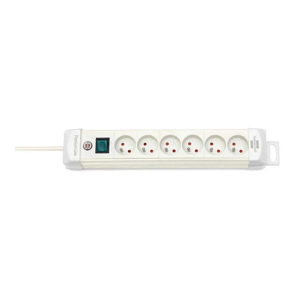 Adaptateur C13 vers C14 MULTIPRISE PREMIUM-PLUS 6 PRISES + 3M DE CABLE BLANC