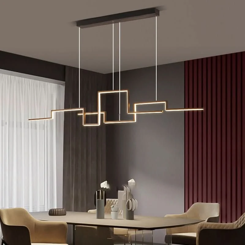 Lustre LED Mara ++, 100/120/150 cm, segments verticaux en acrylique, intensité variable avec télécommande