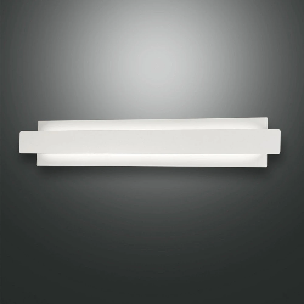 Applique murale LED Regolo à façade blanche en métal, design contemporain — Fabas Luce, réf. 3502799
