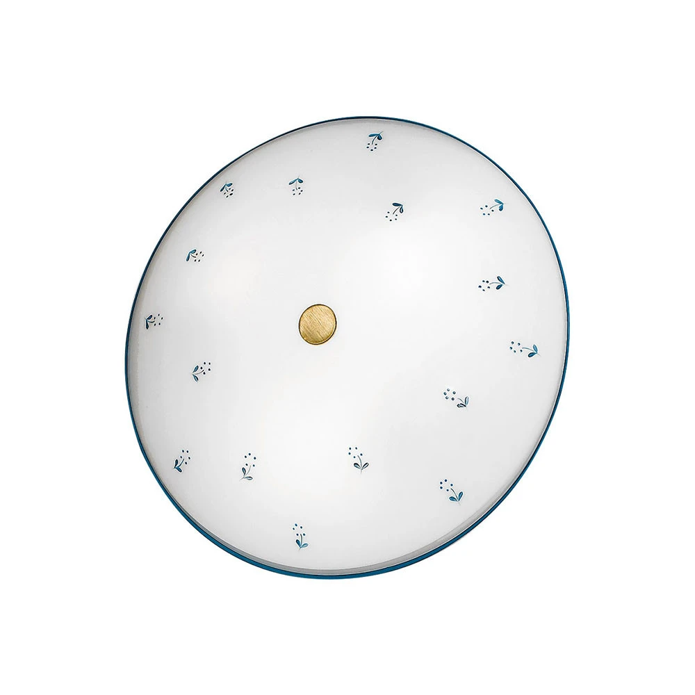 KOLARZ Applique murale Nonna Streublume, Ø 42 cm, bleu avec fixation invisible