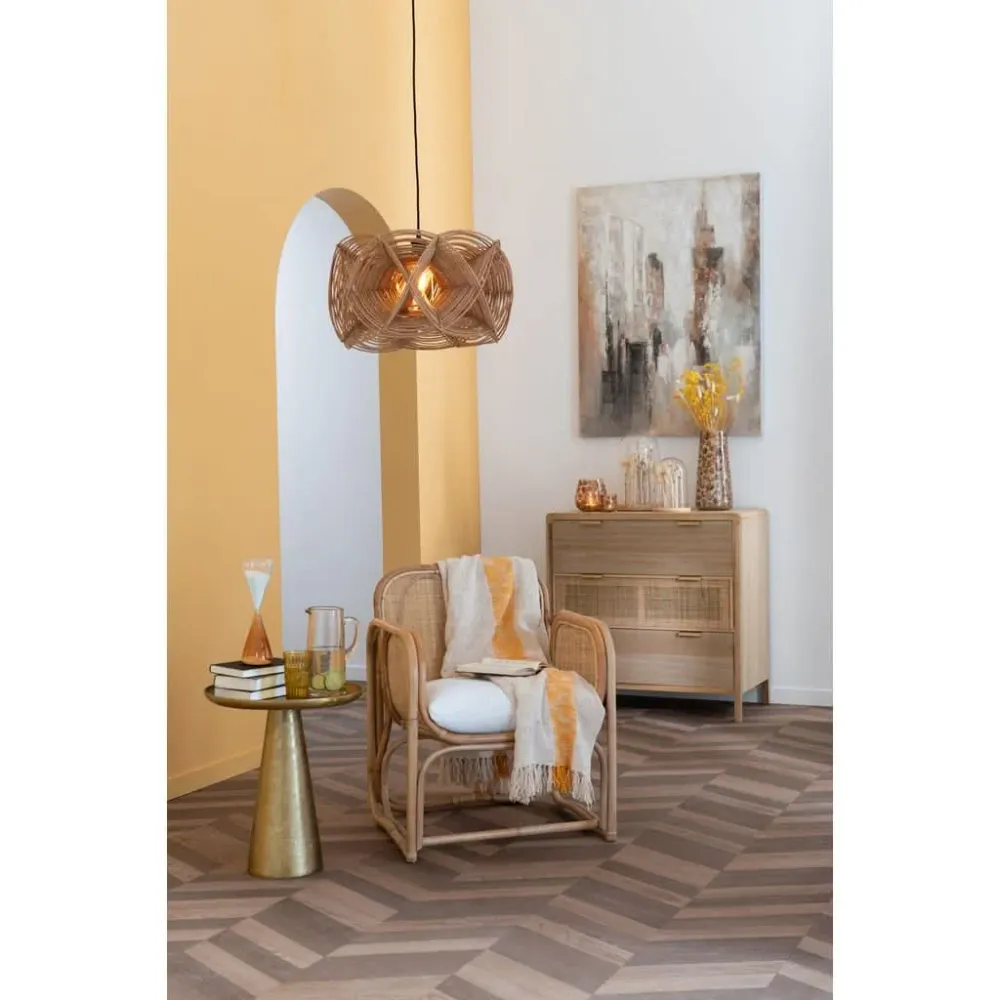 Armoire Bois Rotin 3 Tiroirs | Erla pour Organisation Maximale