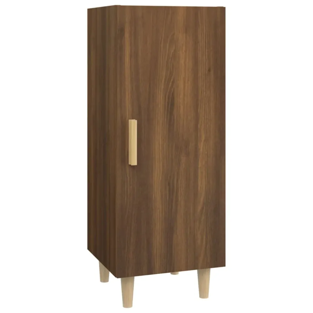 Buffet bahut commode armoire meuble de rangement organisateur cuisine salle de séjour salon 34,5 x 34 x 90 cm bois d'ingén...