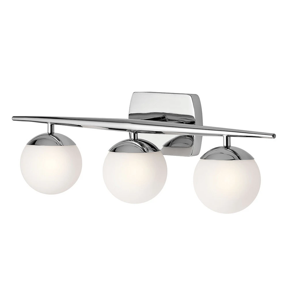 Applique pour salle de bain LED Jasper à 3 lampes en laiton brossé