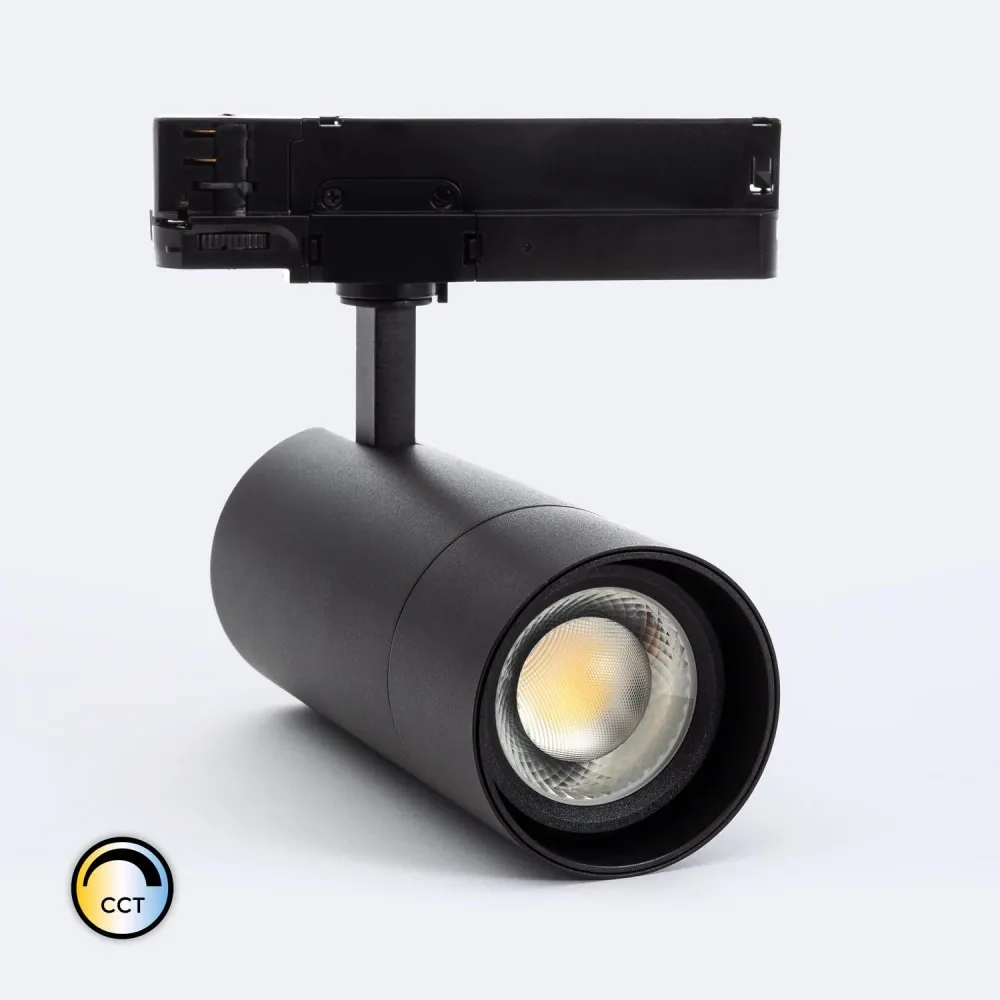 Projecteur LED à rail triphasé 40W Wild CCT avec angle ajustable 24-60º Design minimaliste