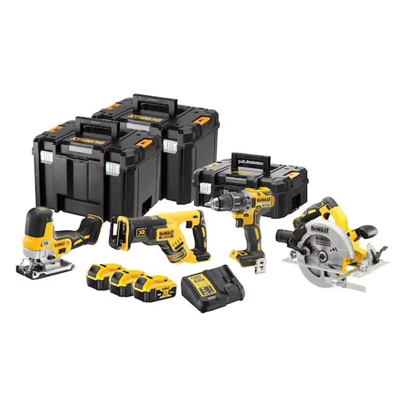 Précision Pack 4 outils 3x5Ah 18V Dewalt DCK480P3T-QW dans 3 coffrets T-STACK