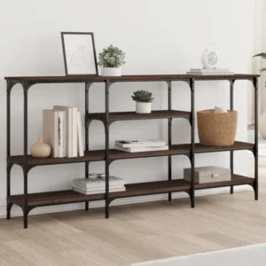 Antidéflagrant ATEX Table console chêne marron 160x29x80 cm bois d'ingénierie