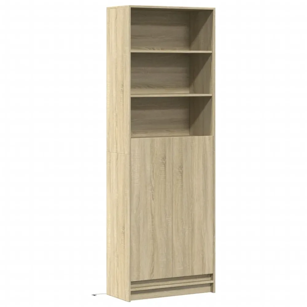 Étanche IP66 Buffet bahut commode armoire meuble de rangement organisateur cuisine salle de séjour salon haut LED sonoma 6...