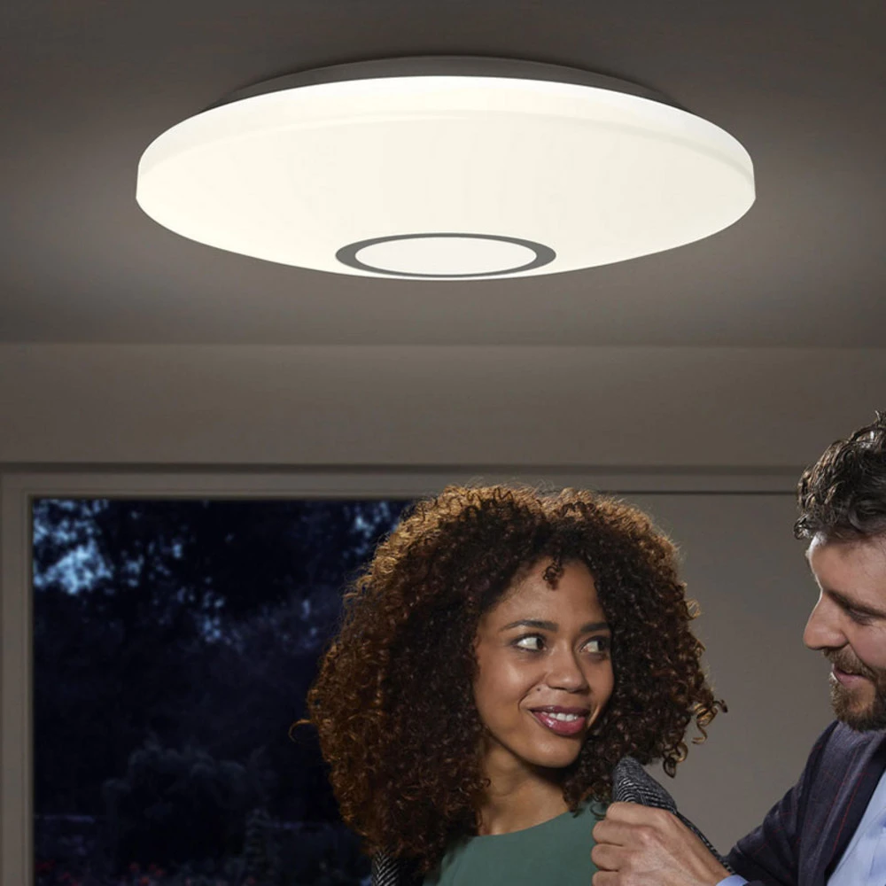 Ledvance Orbis Sensor plafonnier LED Ø 44 cm avec alarme sonore et visuelle