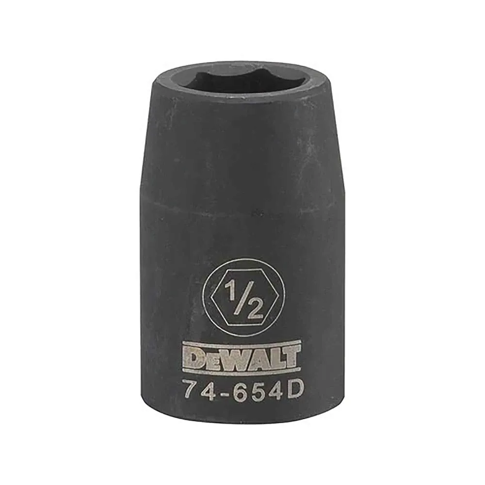 Douille à choc courte à entraînement carré de 1/2" avec 6 pointes, 1/2"
