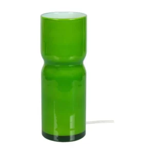 Lampe de chevet vase verre vert 27 cm.