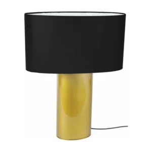 Lampe de salon ovale verre doré 53 cm.