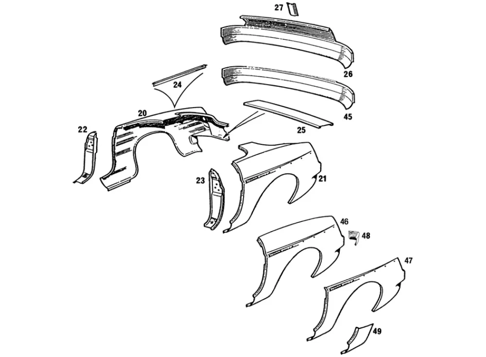 CORNER SECTION, REAR WING, BELOW LAMP avec fonction SOS