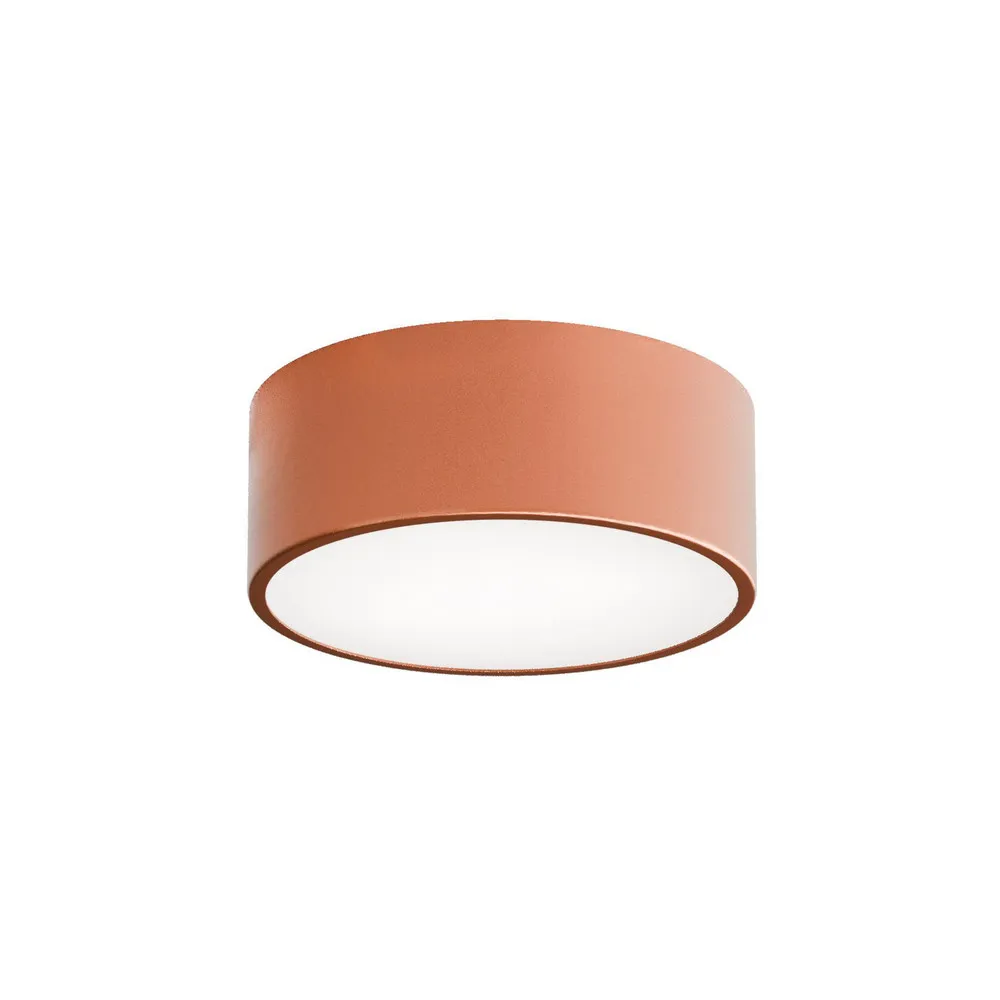 Luminaire de plafond design contemporain Plafonnier Cleo, Ø 20 cm, IP54, couleur cuivre, métal, E27