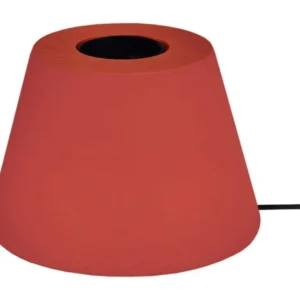 Lampe à poser Pied de lampe conique bois rouge 7,5 cm.