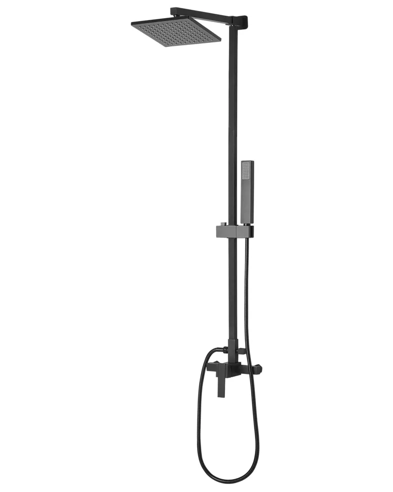 Ensemble de douche avec mitigeur et douche de pluie TAGBO Noir