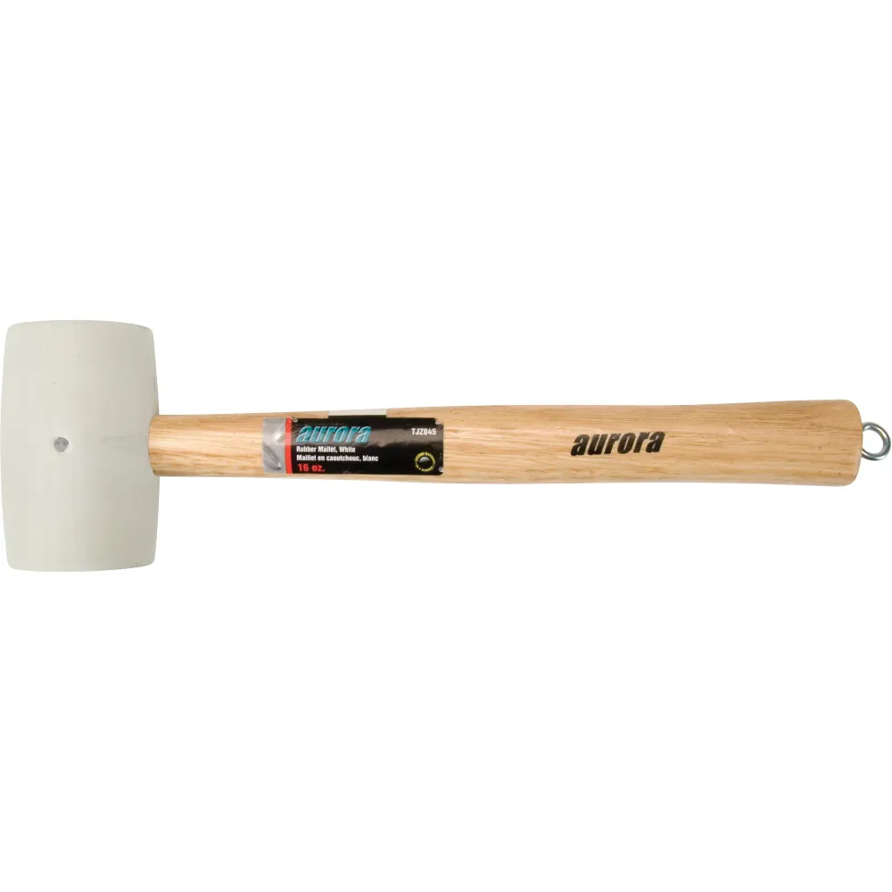 Rubber Mallet, 16 oz., Wood Handle Aurora