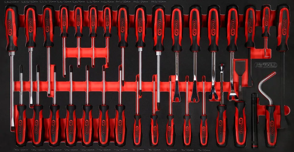 KS TOOLS SCS Module de tournevis ERGOTORQUEplus, 33 pcs, modules système 1.1/3 ( 813.0033 ) BRILLIANT TOOLS