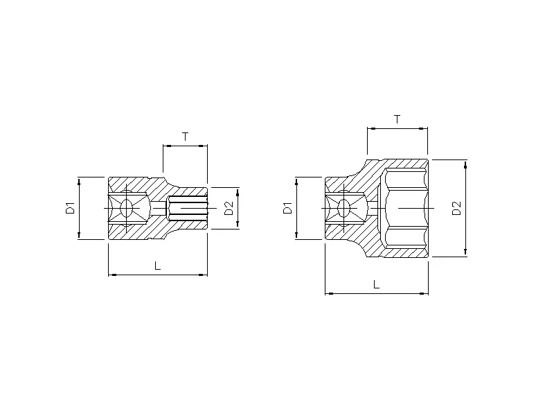 Douille 1/2'' courte 6 pans 18mm