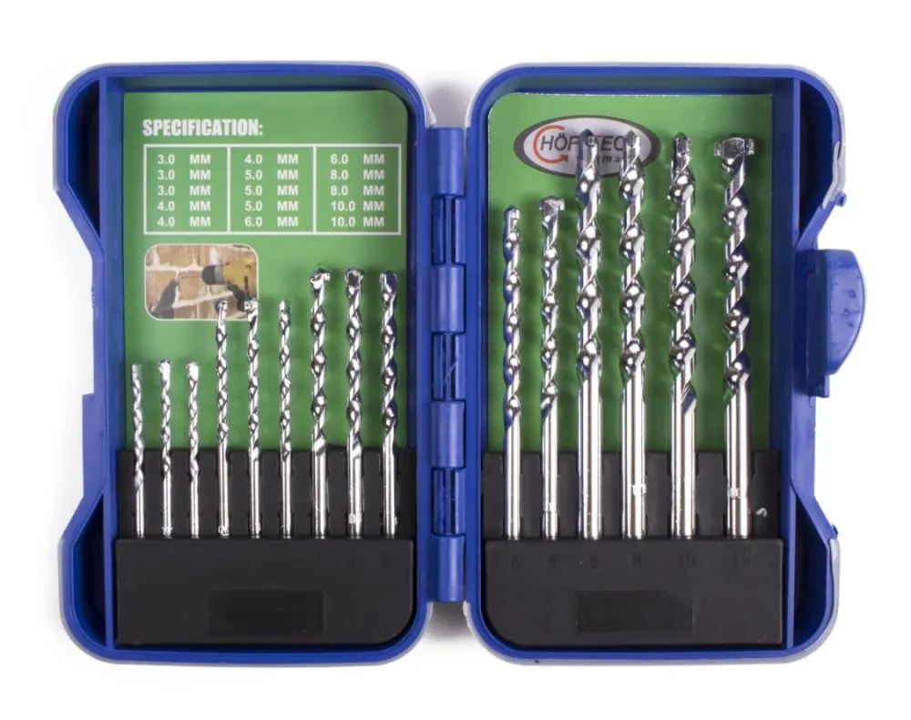 Jeu de forets 15 pcs maçonnerie hardcase