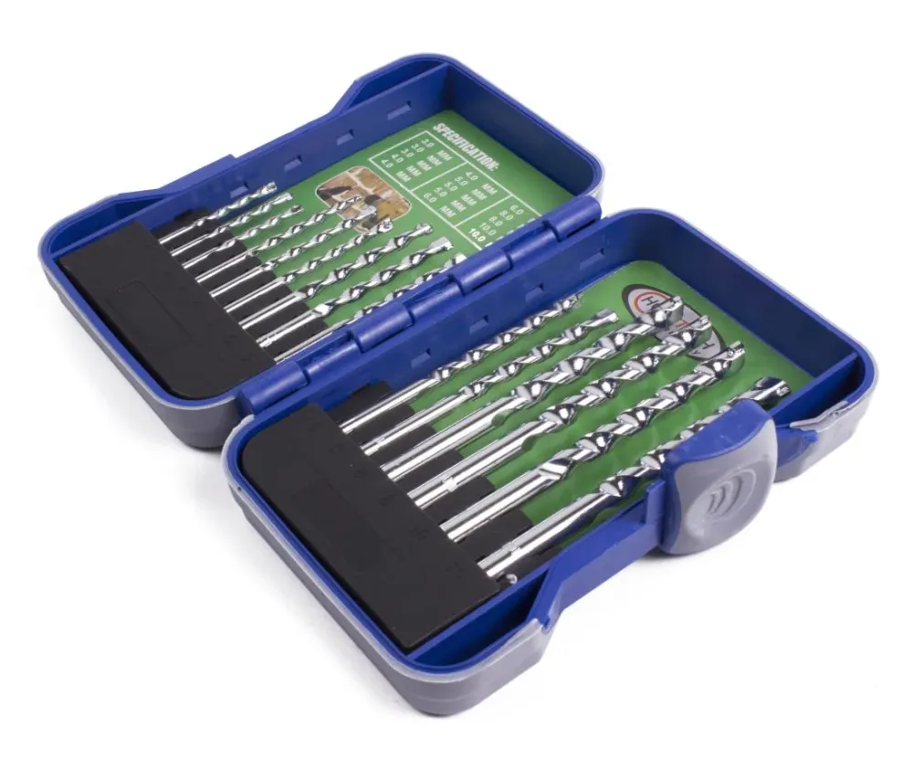 Jeu de forets 15 pcs maçonnerie hardcase