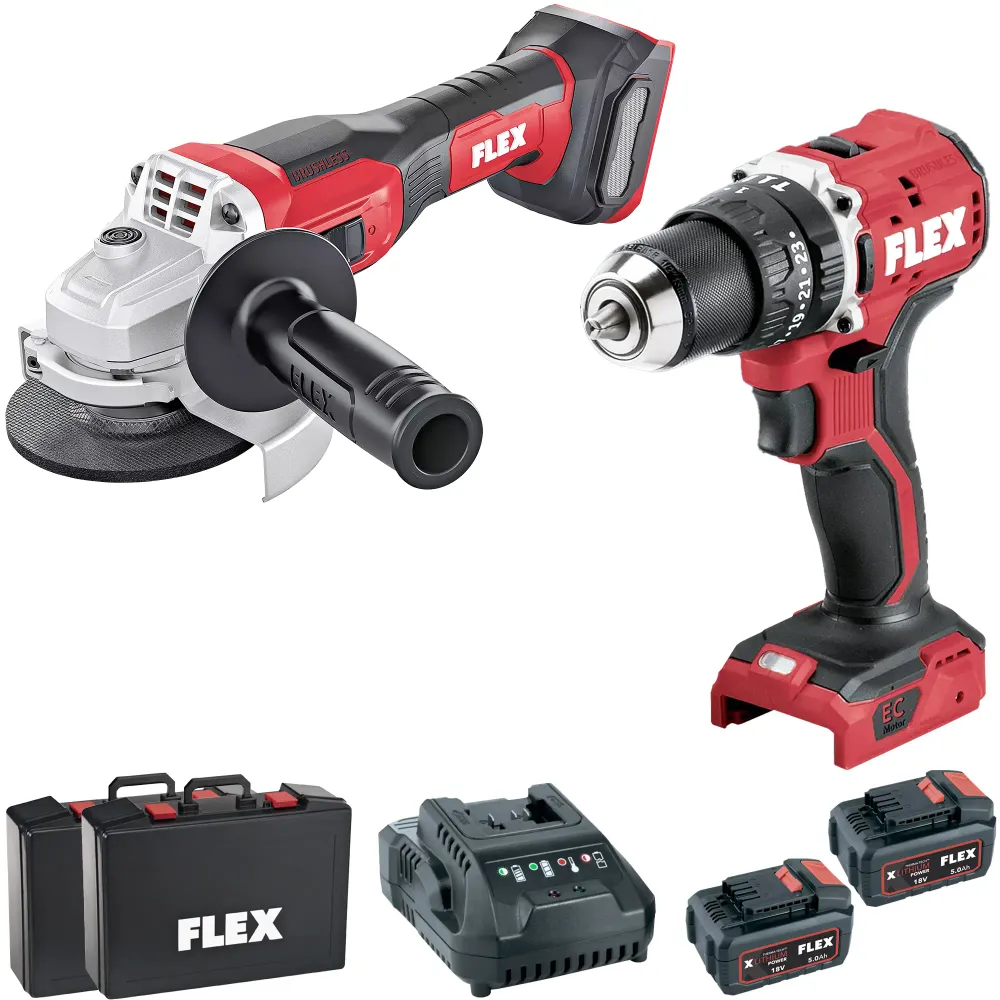 Kit combiné Flex L 125 EC LD + PD 2G EC LD TC 18V 5Ah