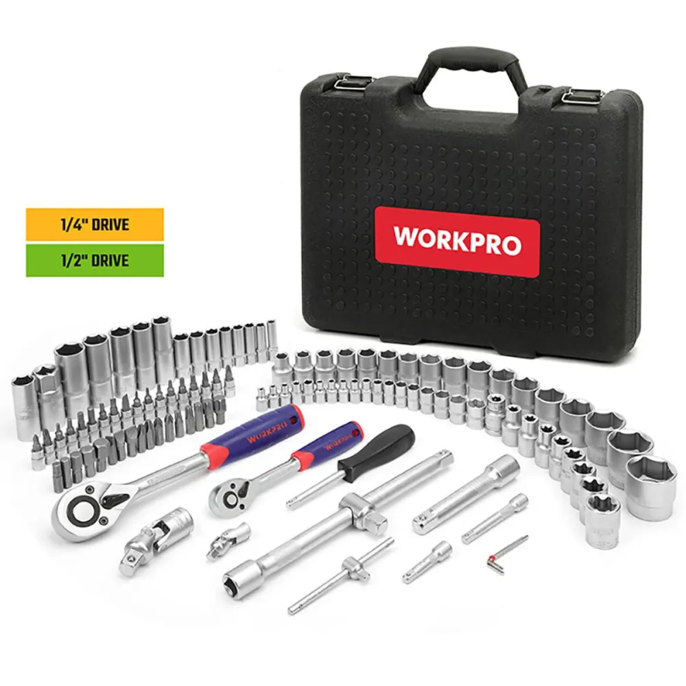 Mallette à Outils Workpro Acier Acier au chrome vanadium 108 Pièces