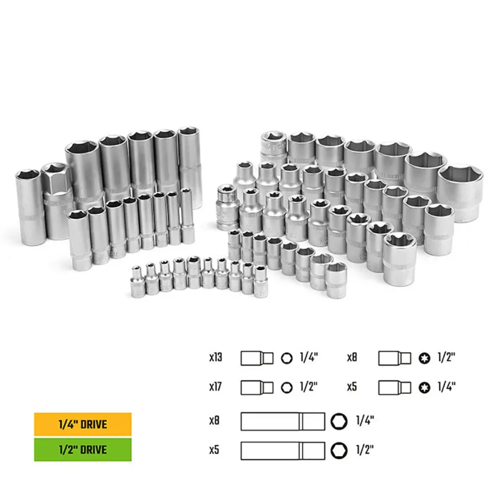 Mallette à Outils Workpro Acier Acier au chrome vanadium 108 Pièces