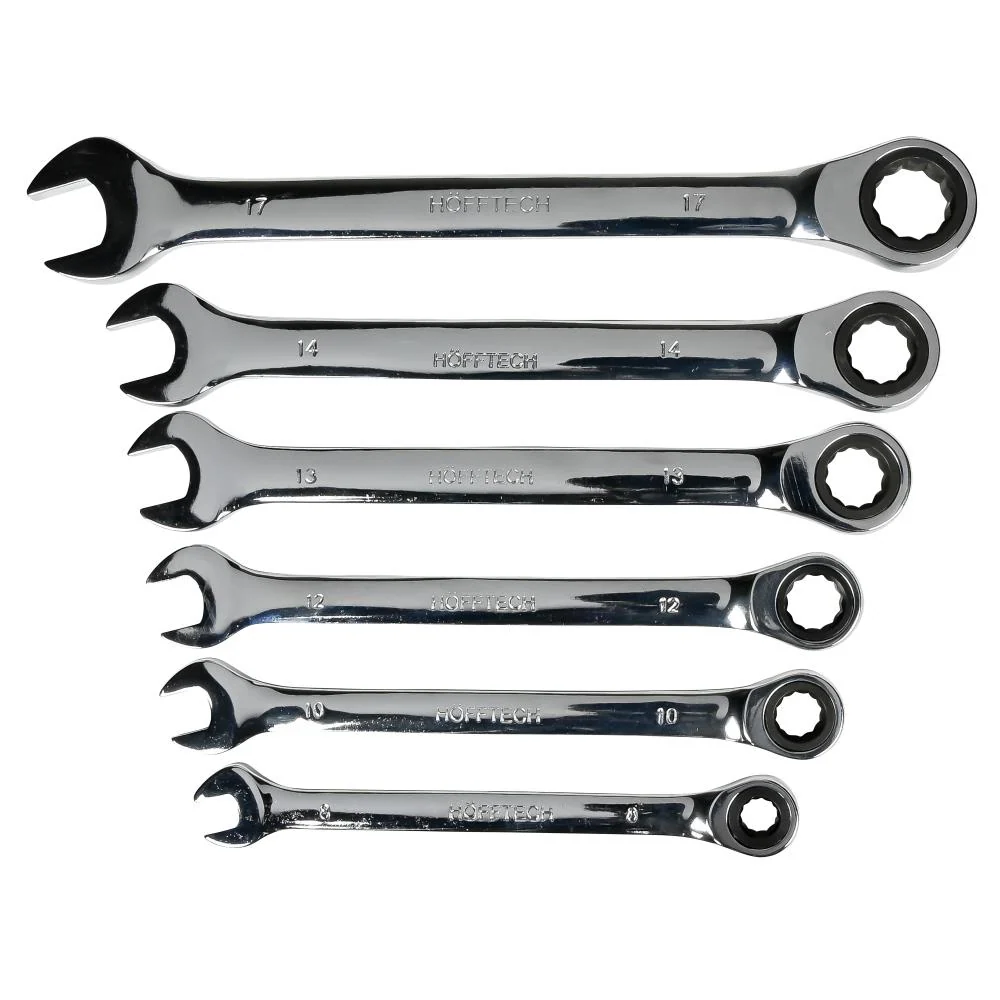 Clé mixte cliquet 6 pcs Cr-V