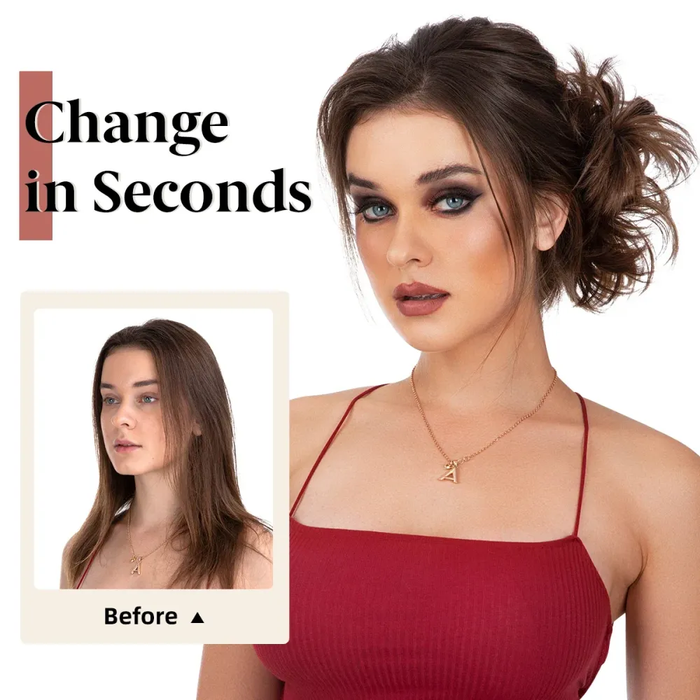 Postiche Cheveux avec Pince