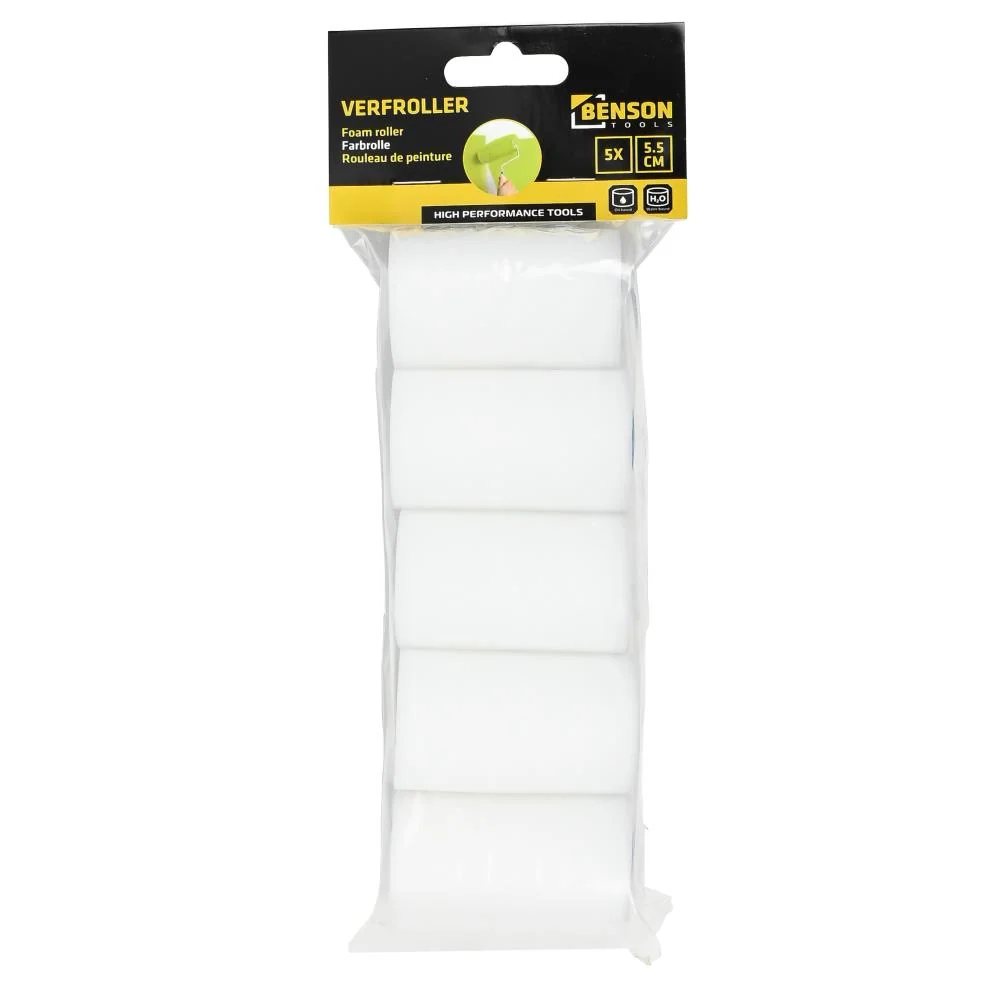 Rouleau à laque foam 5cm 5 pcs