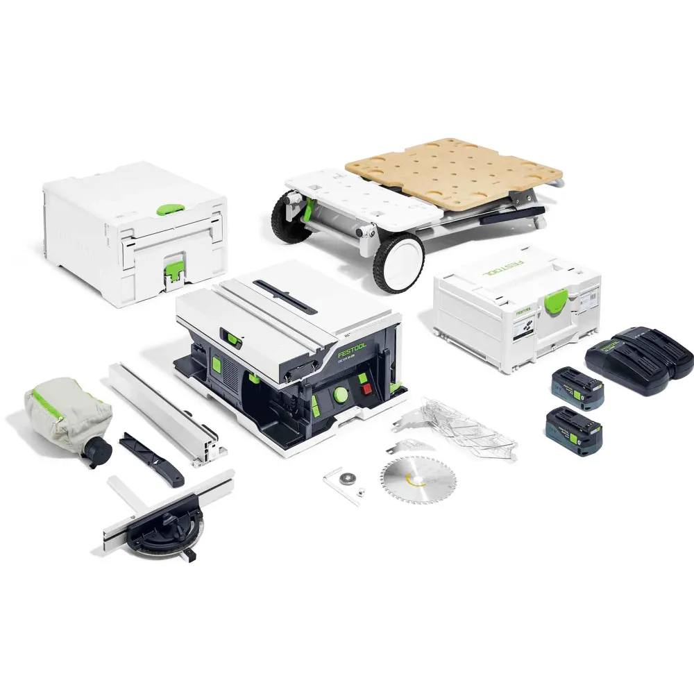 Scie circulaire à table Festool Kit CSC SYS 50 EBI 2x18V 5Ah
