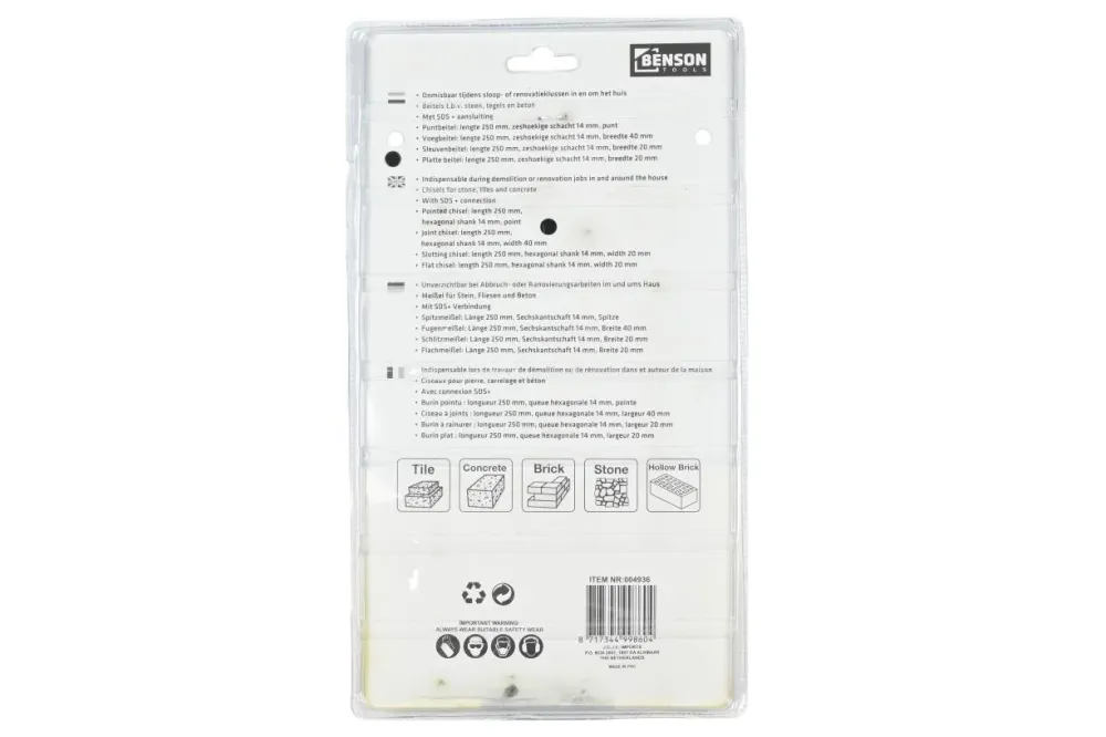 Set de burins 4 pcs SDS+