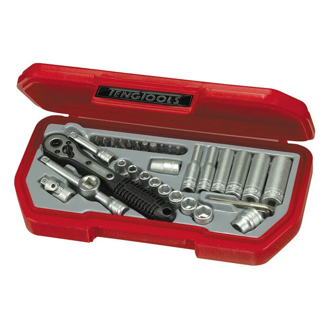 Teng Tools Jeu de clés à douilles 1/4" Tailles US