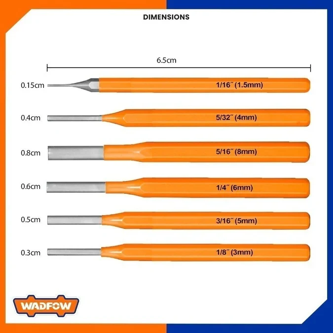 Jeu de 6 Chasse-Goupilles – WADFOW