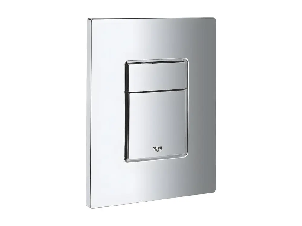 Even Plaque de commande WC carré chromé Quickfix Grohe (Modèle à double commande)
