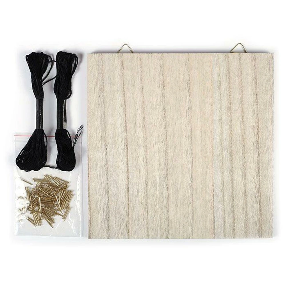 Coffret string art - tableau art filaire à réaliser soi-identique 22 x 22 cm