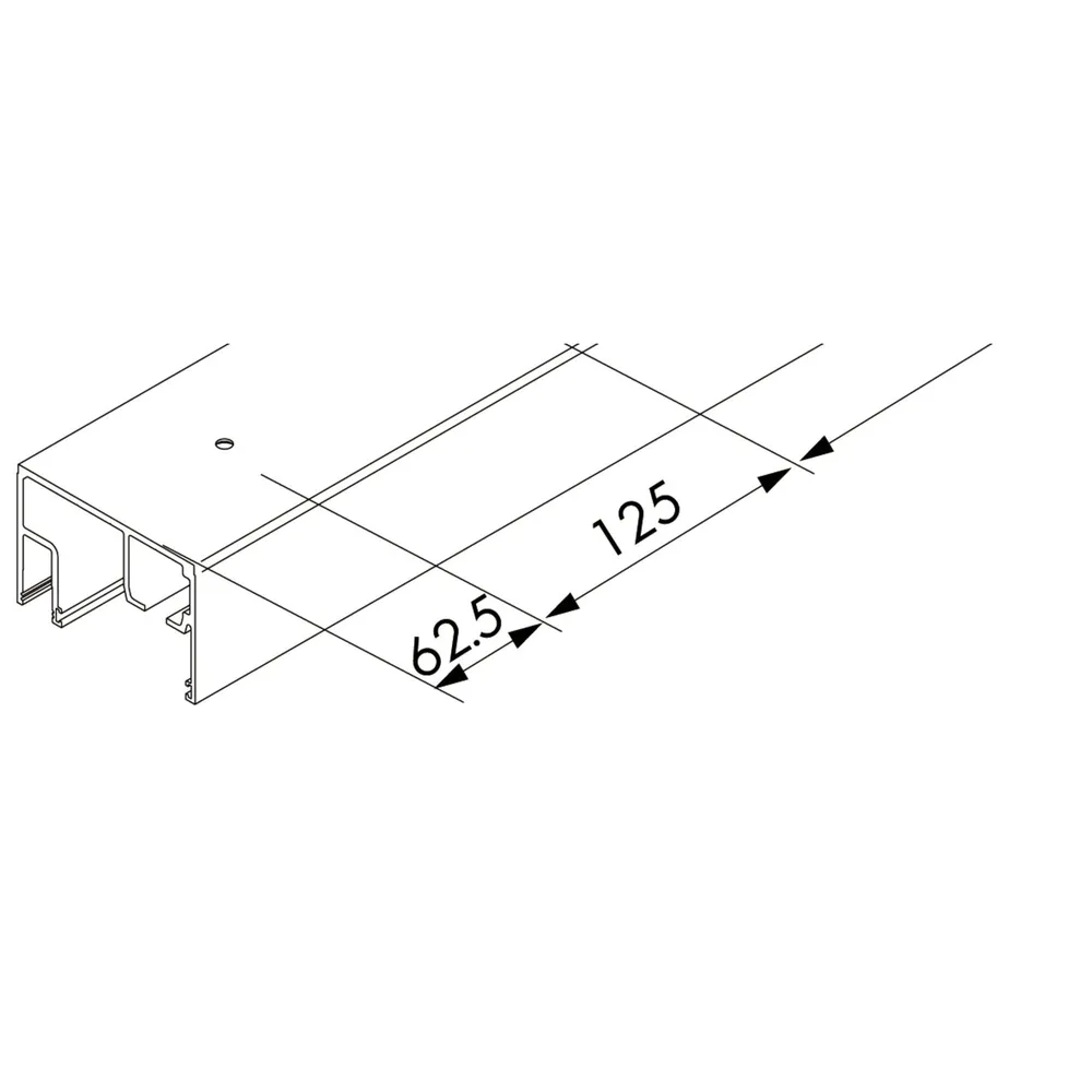 Rail de roulement Hawa Porta 100 GWF Pour porte coulissante et verre fixe