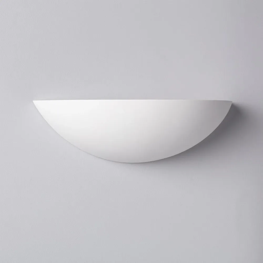 Lampe murale en plâtre avec éclairage LED Bakily pour ambiance cosy