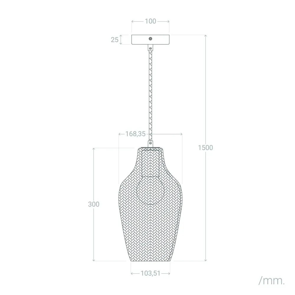 Allende suspension en verre avec éclairage LED intégré avec diffuseur opale