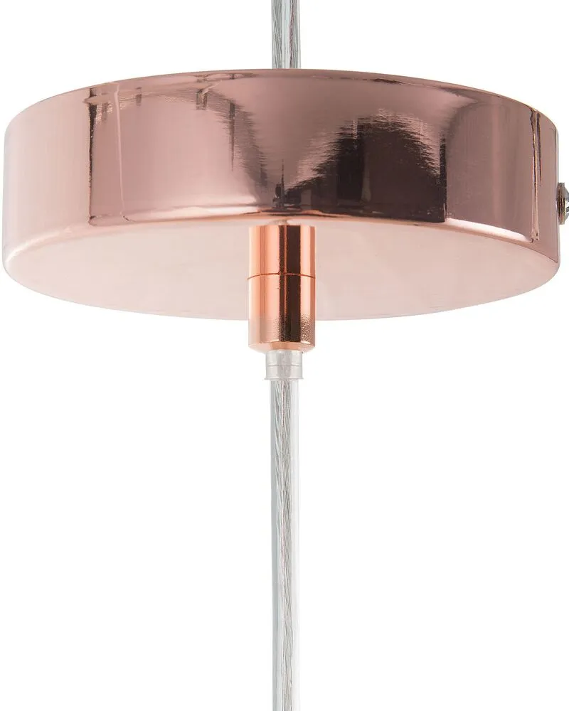 Lampe suspension en métal cuivré CONCA avec fixation réglable