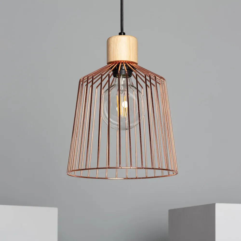 Luminaire de plafond design contemporain Suspension en métal Lesane avec éclairage LED intégré