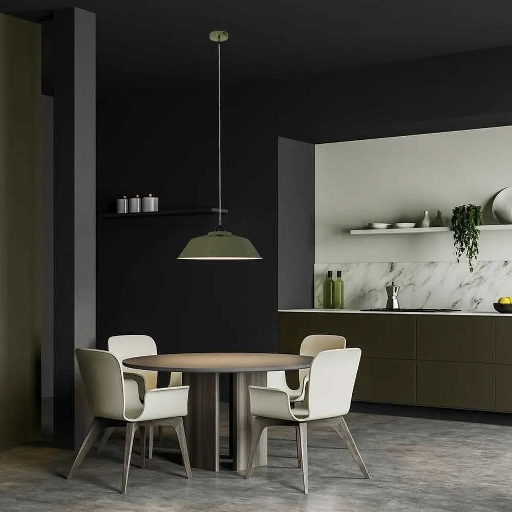 Luminaire de plafond à diffusion uniforme Suspension Vert Ajustable | Nové