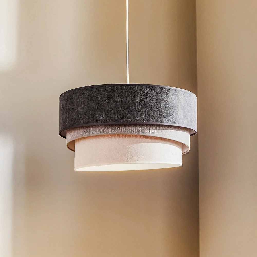 Luminaire de plafond à panneaux Suspension Pastell Trio gris foncé/gris/gris évident