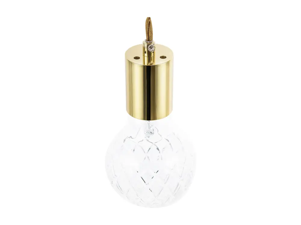 Set de 2 lampes suspensions dorées ANZA Design minimaliste