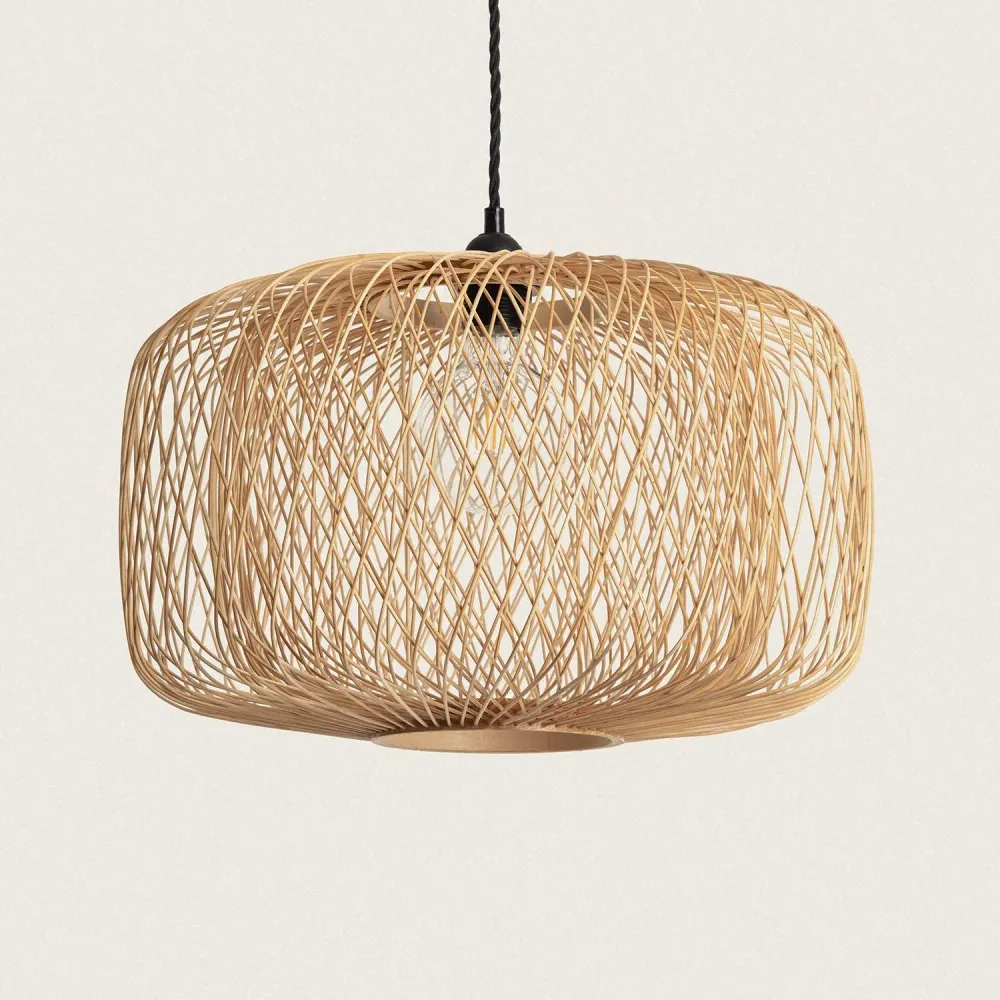 Suspension Dao Do en bambou avec éclairage LED intégré - Installation Facile