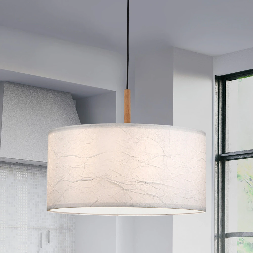 Suspension Vert jade Sofie, abat-jour papier, 1 lampe
